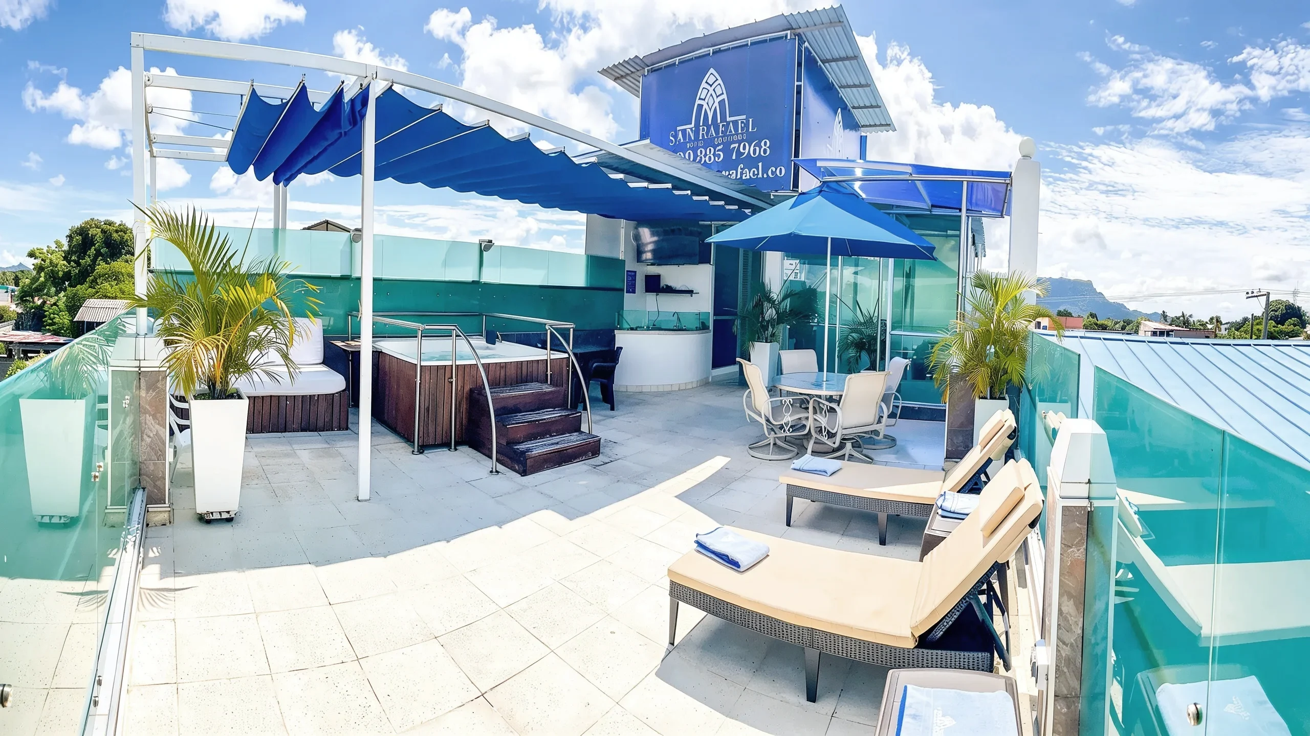 Terraza del Hotel San Rafael en Mariquita